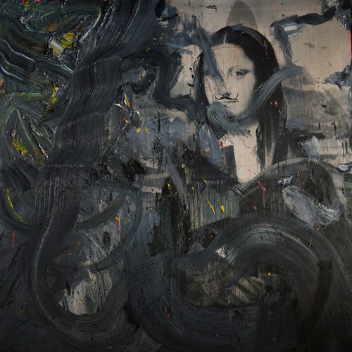 boygeorgemichaeljacksonpollock, olej, płótno, 176 x 176 cm, 2013